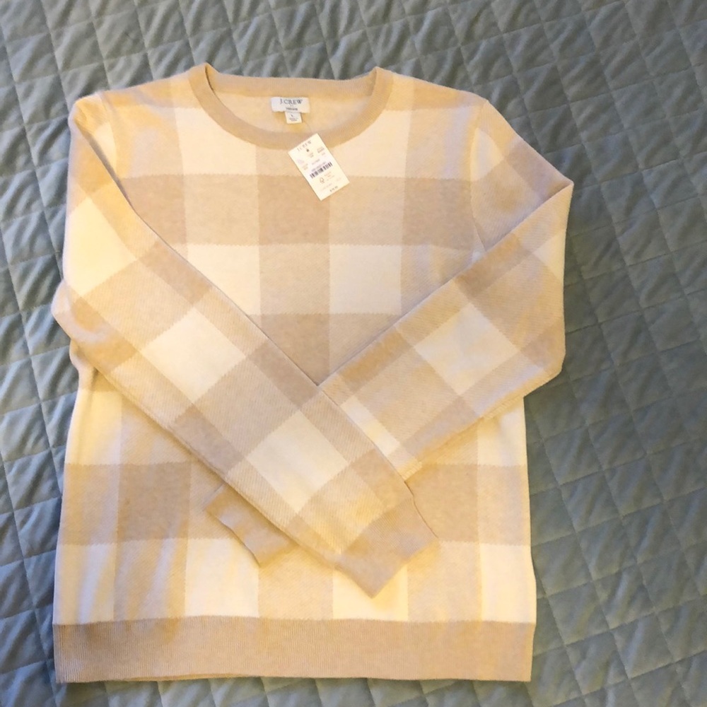J. Crew Factory NWT gingham sweater